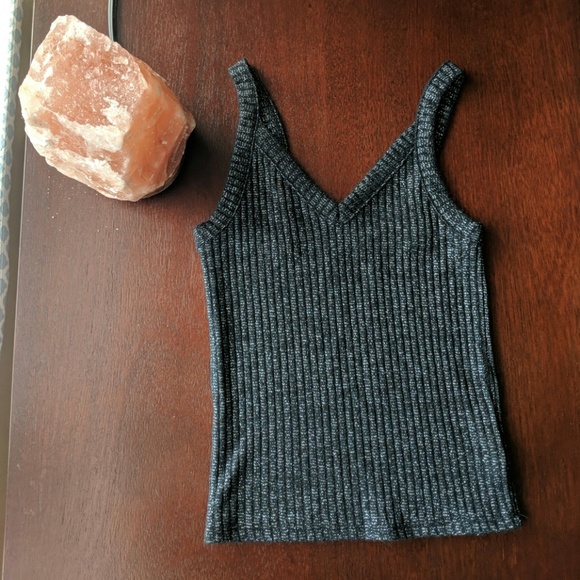 American Eagle Outfitters Tops - American Eagle Soft & Sexy Black & Silver Tank